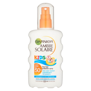 سبراي واقي من الشمس بحماية 50  للاطفال من غارنييه Garnier Ambre Solaire Kids Sun Cream Spray SPF50+